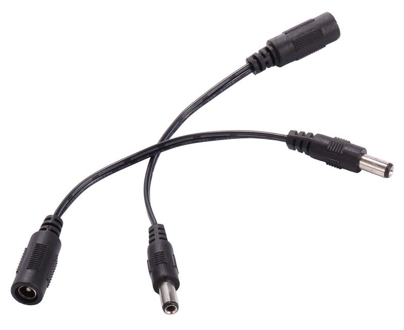 COOLM DC Power Cord 5.5mm x 2.1mm Female to 5.5mm x 2.5mm Male DC Power Adapter Cable for LED Strip, Monitor, Camera 2pcs - Image 1